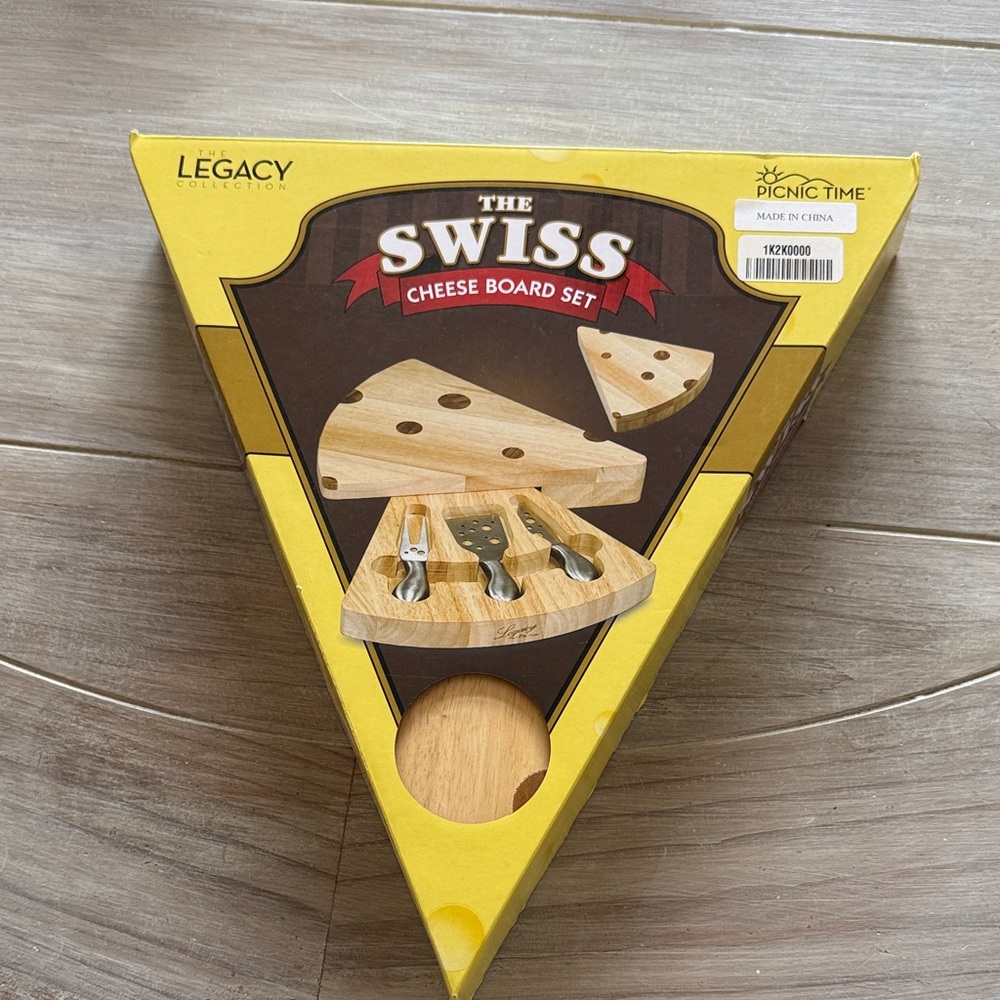 Picnic Time Swiss Cheese Board Set